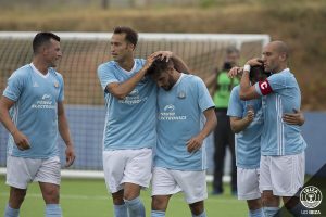 El Ibiza celebrando un gol